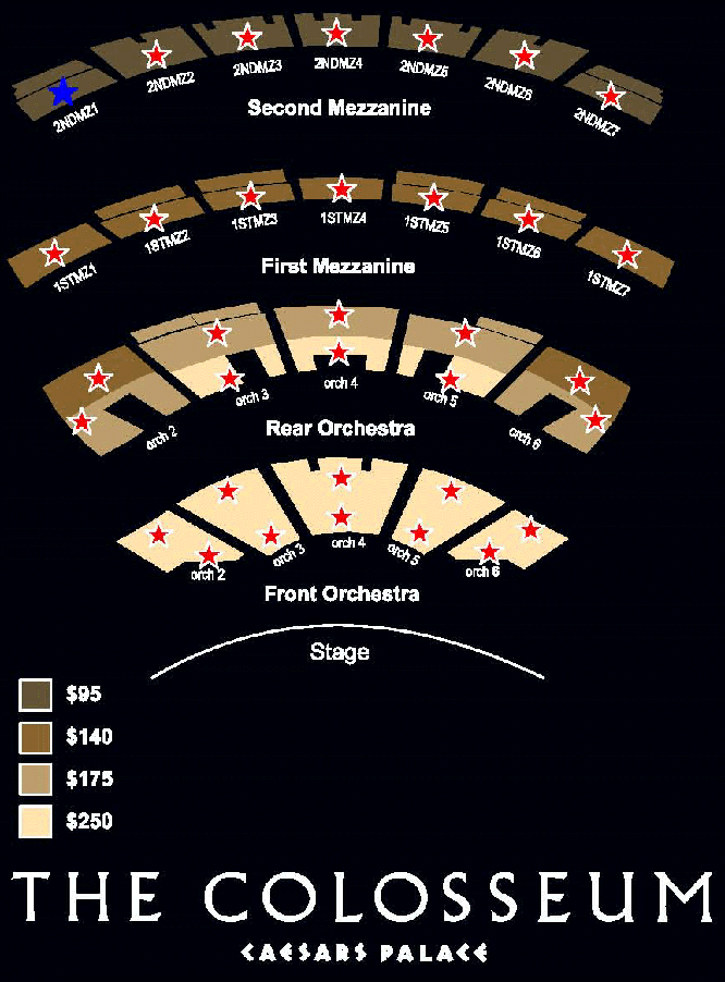 Colosseum at Caesars Seating Chart